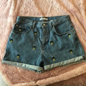 Pineapple High Waisted Shorts